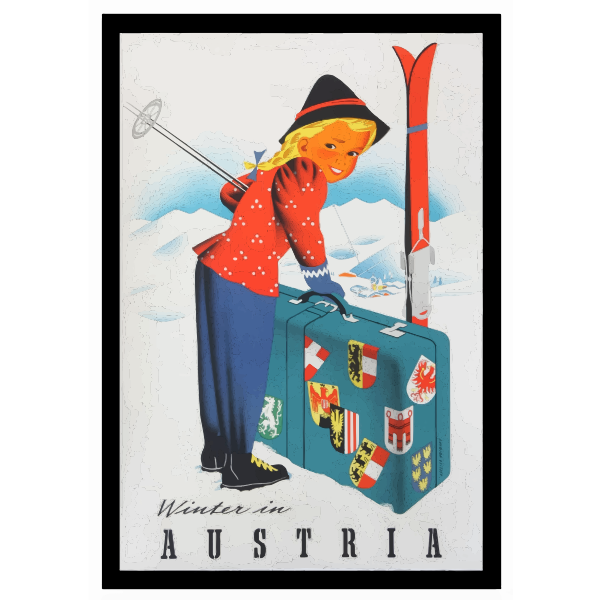 SVG Winter in Austria vintage travel poster