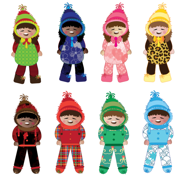 SVG Winter kids