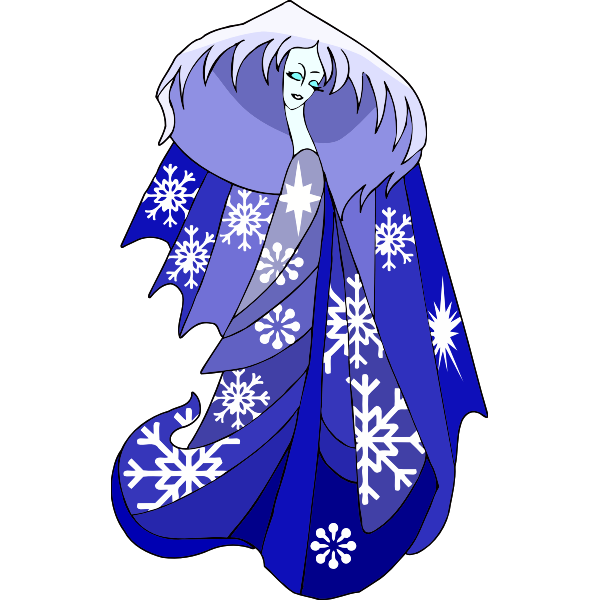 SVG Winter lady dancing