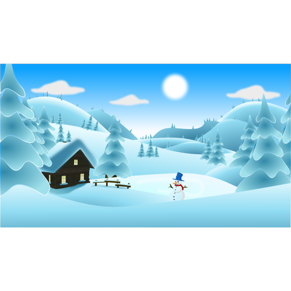 SVG Winter landscape