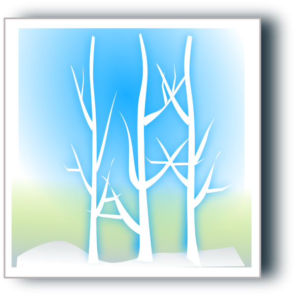 SVG Winter landscape graphics