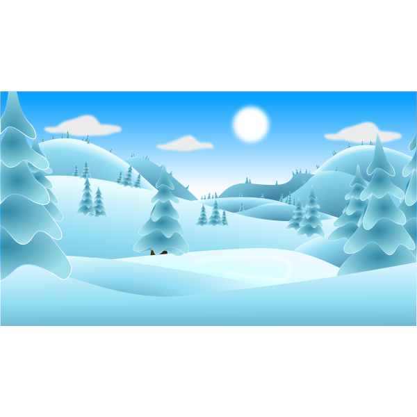 SVG Winter landscape no house
