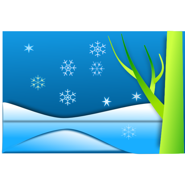SVG Winter landscape vector