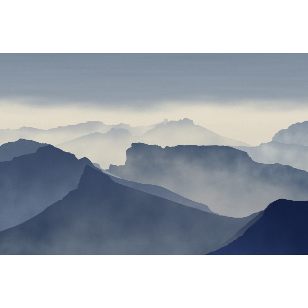 SVG Winter mountain peaks