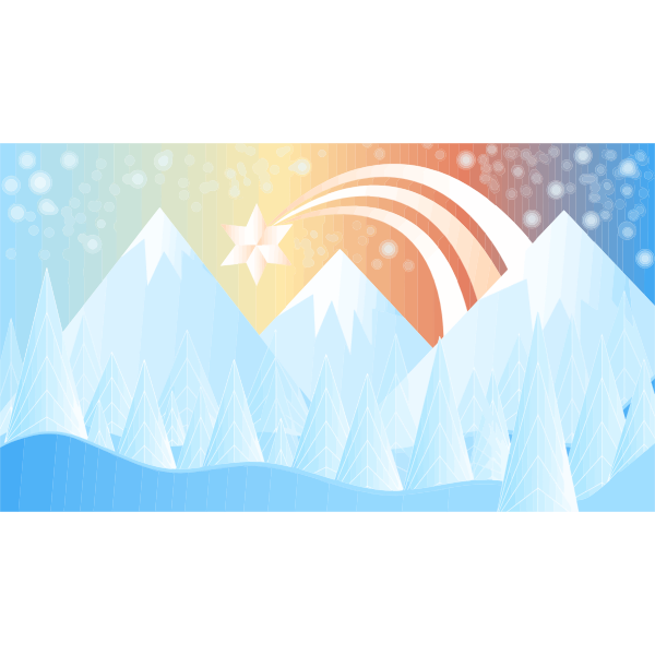 SVG Winter Scene Landscape