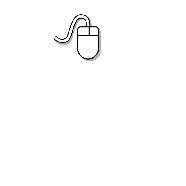 SVG Wired computer mouse icon vector mage