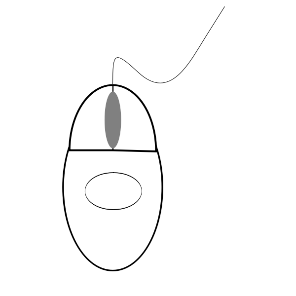 SVG Wired mouse vector drawing