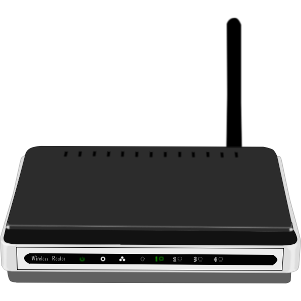 SVG Wireless router with an antenna vector image