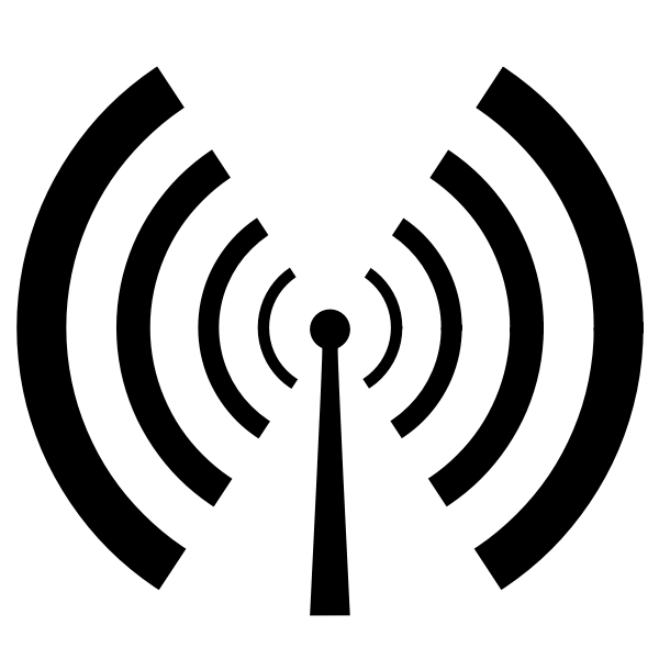 SVG Wireless signal reception vector sign