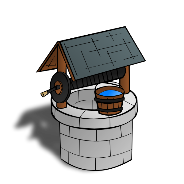 SVG Wishing well RPG map symbol vector image