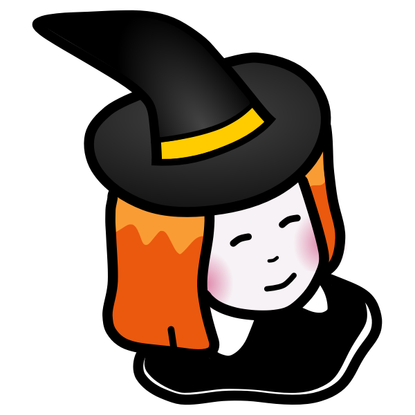 SVG Witch avatar vector illustration