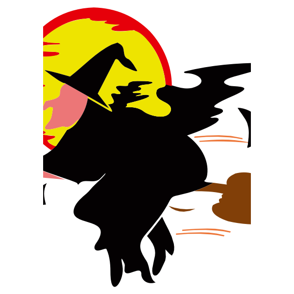SVG witch over harvest moon
