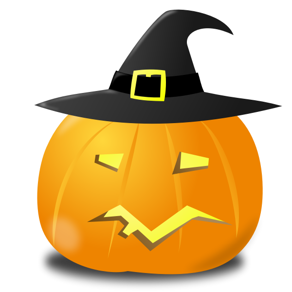 SVG Witch pumpkin vector image