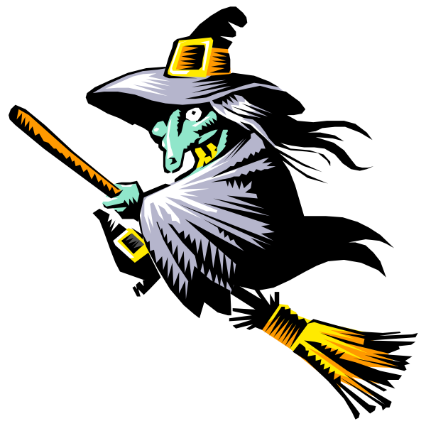 SVG Witch with broom