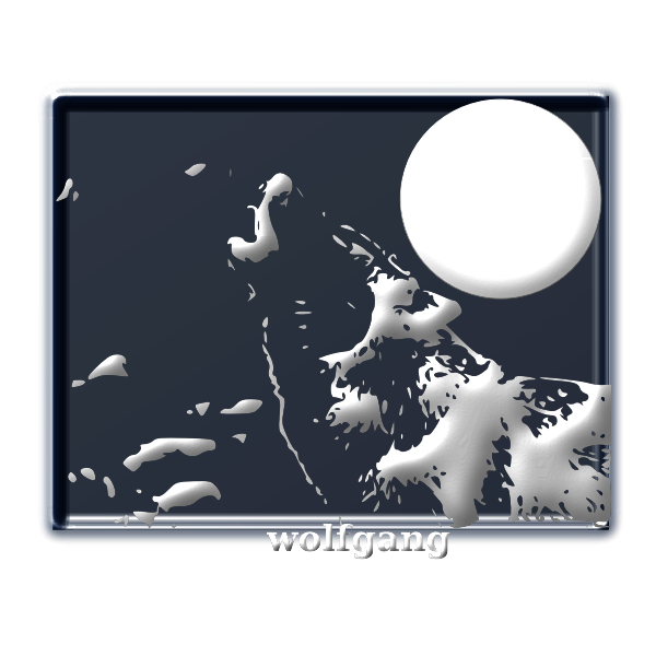 SVG wolf at night
