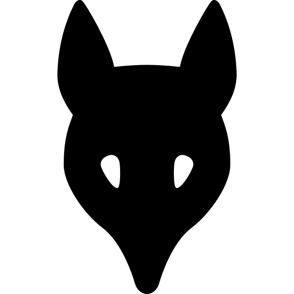 SVG wolf head silhouette