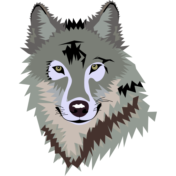 SVG Wolf portrait