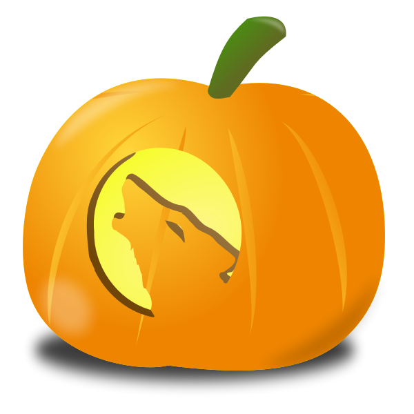 SVG Wolf pumpkin vector clip art