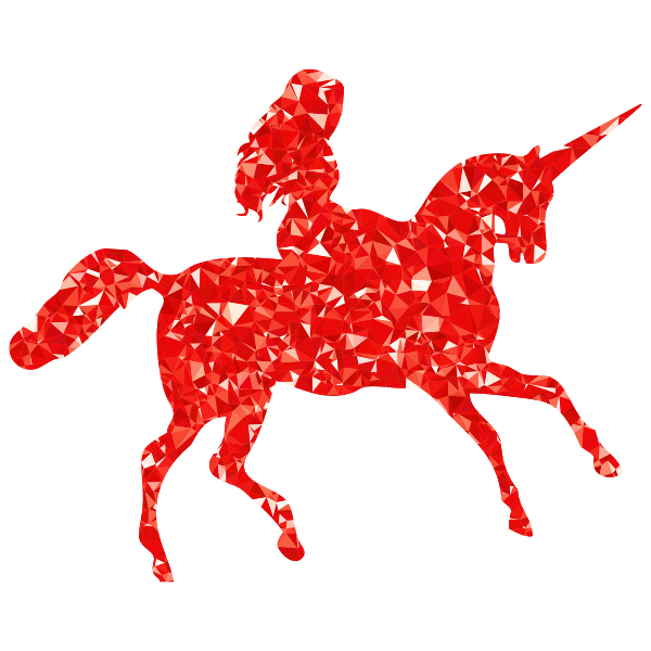 SVG Woman and unicorn