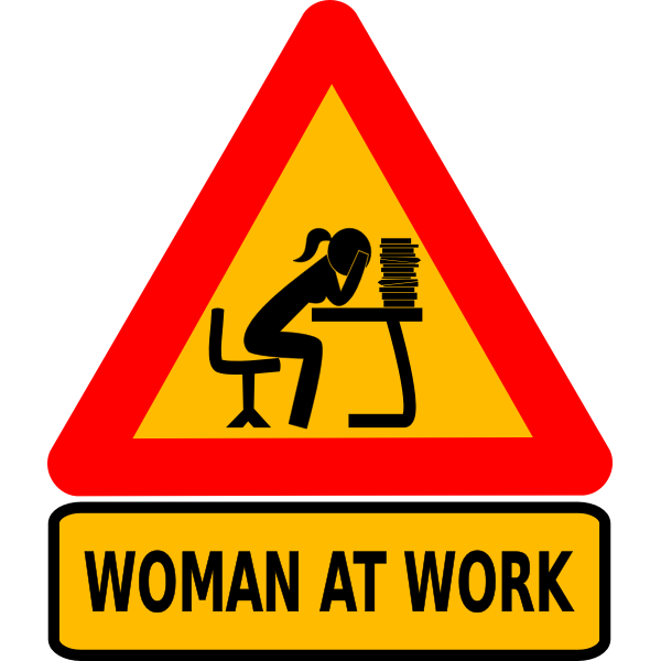 SVG Woman at intellectual work vector image