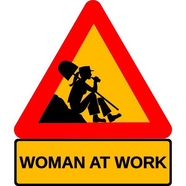 SVG Woman at work vector image