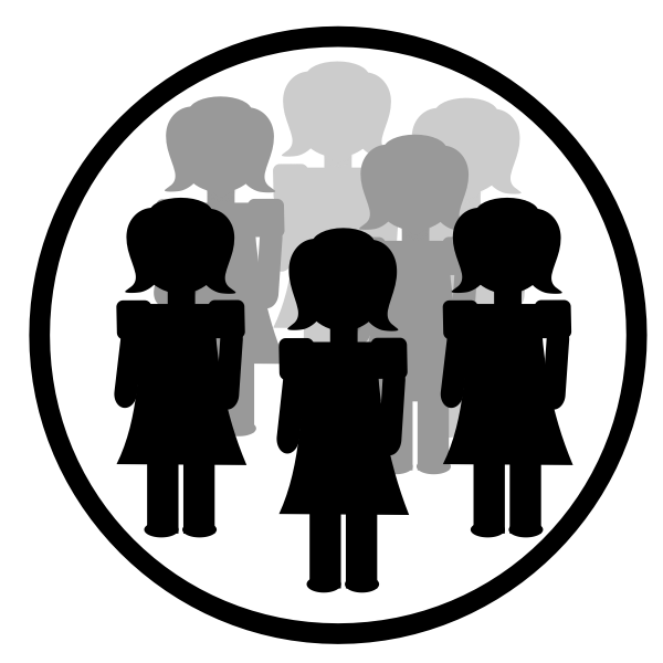 SVG Woman big meeting icon