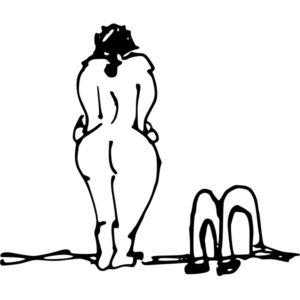 SVG Woman by pool