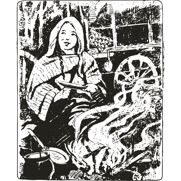 SVG Woman camping vector image