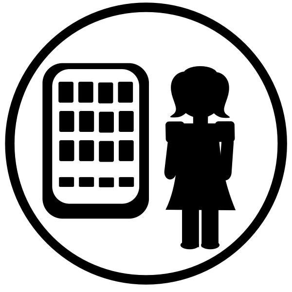 SVG Woman cellphone icon