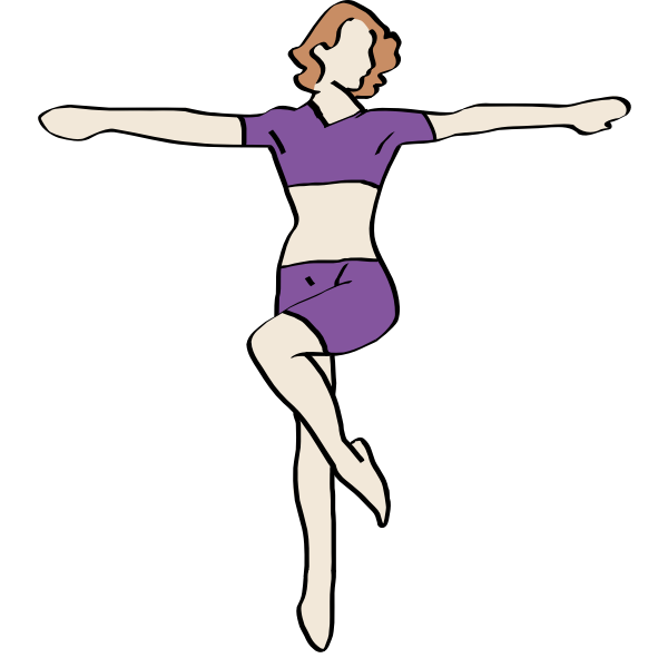 SVG Woman dancing vector image