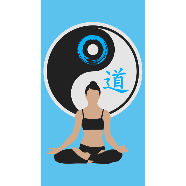 SVG Woman doing yoga exercise