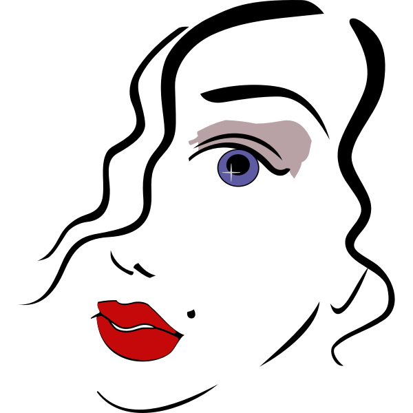 SVG Woman face
