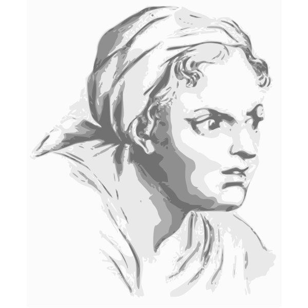 SVG Woman face exltxgtpression vector clip art
