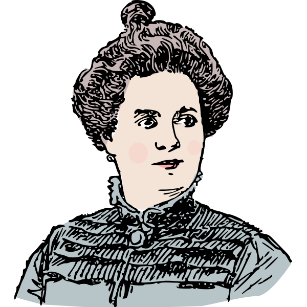 SVG Woman from 1990s vector clip art
