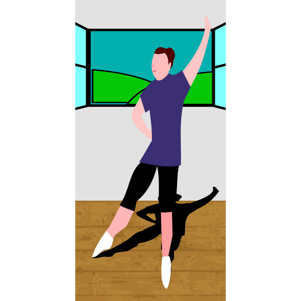 SVG Woman giving dancing lesson