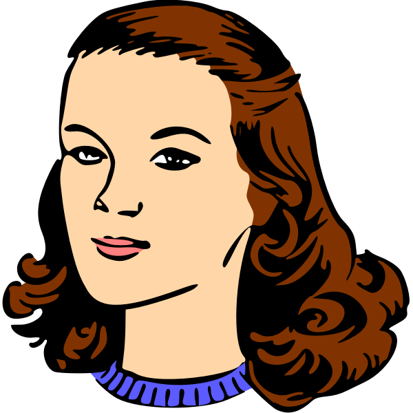 SVG Woman Head Colour