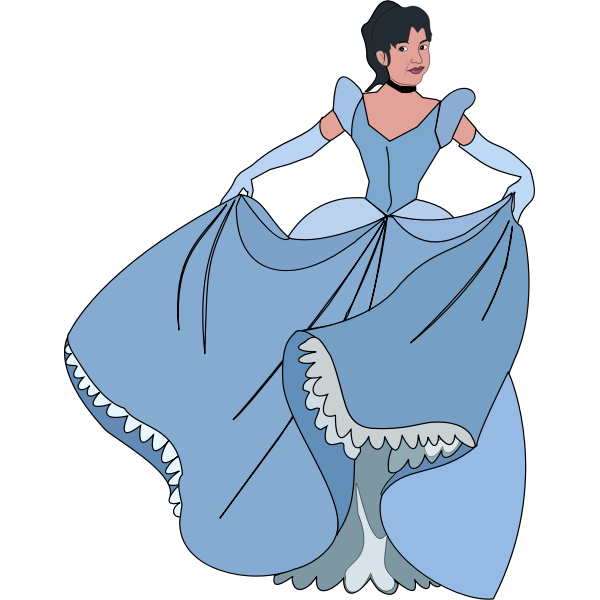 SVG Woman in a ball gown