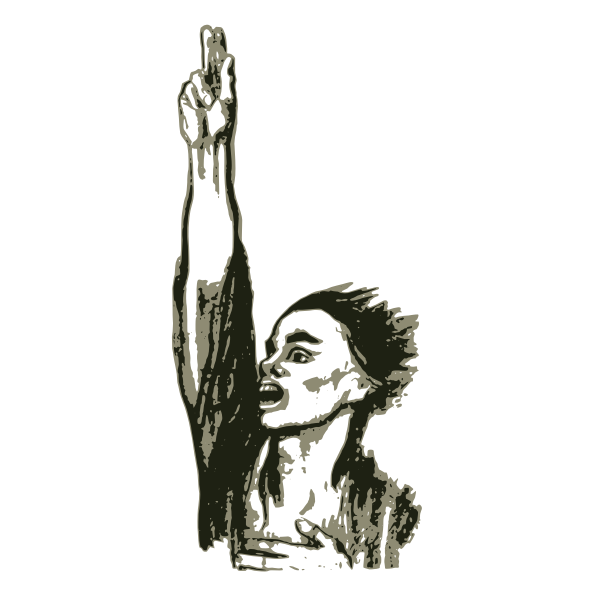 SVG Woman in a demonstration
