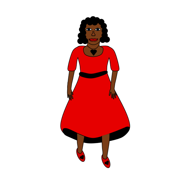 SVG Woman in a red dress