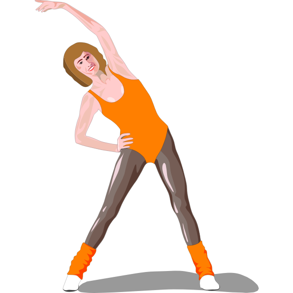 SVG Woman in aerobics outfit vector image
