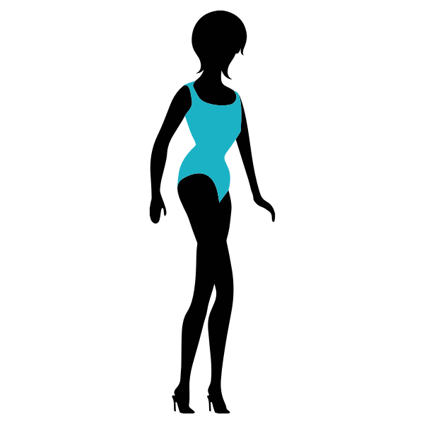 SVG Woman in bikini silhouette