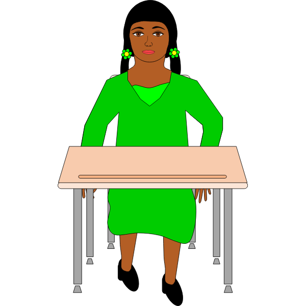 SVG Woman in green dress