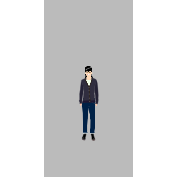 SVG Woman in jeans vector illustration