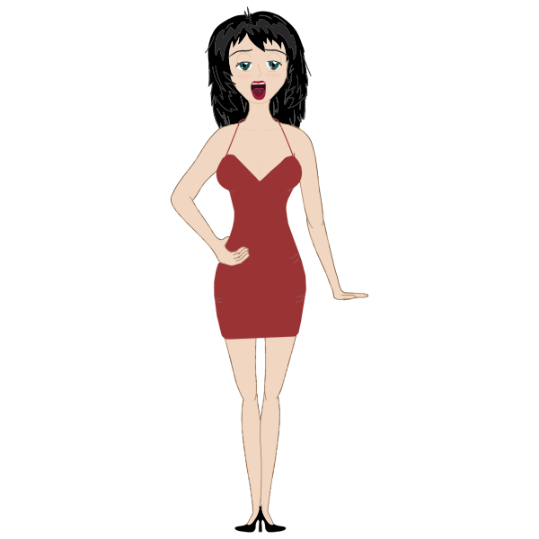 SVG Woman in mini skirt