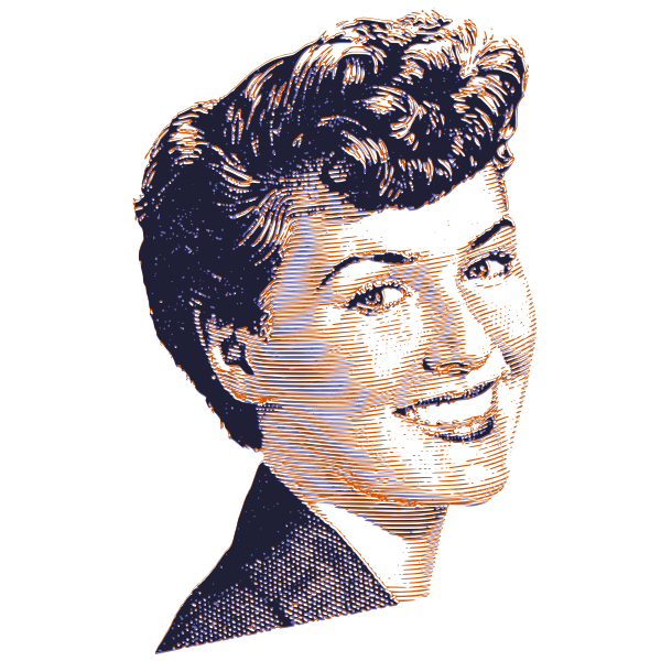 SVG Woman in retro image