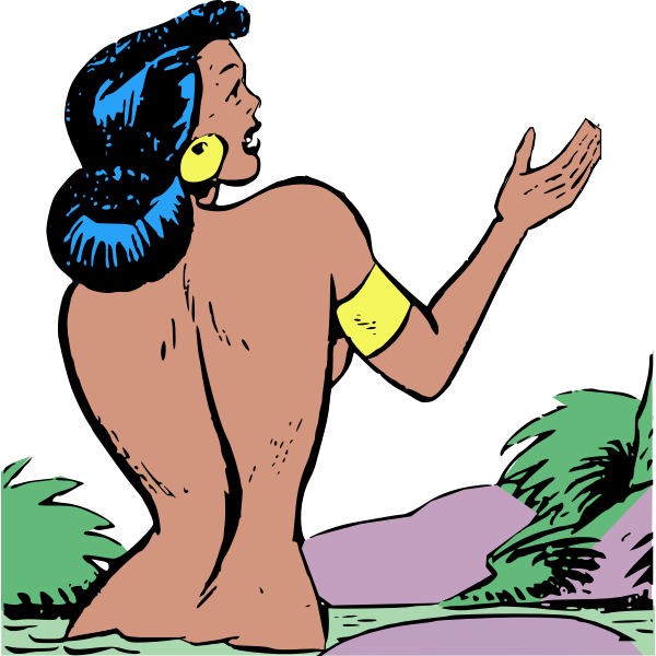 SVG Woman in water