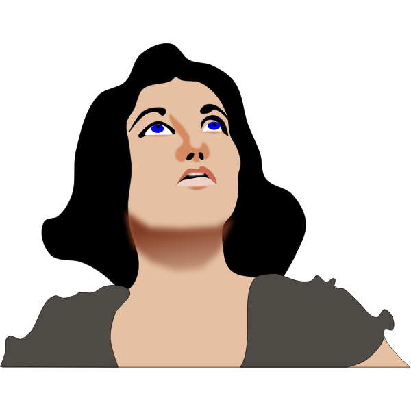 SVG Woman Looking Up