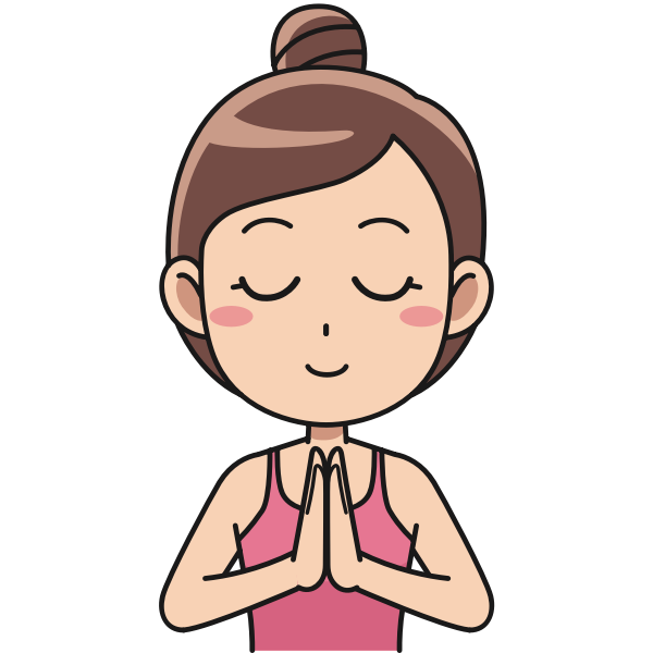 SVG Woman meditating vector drawing