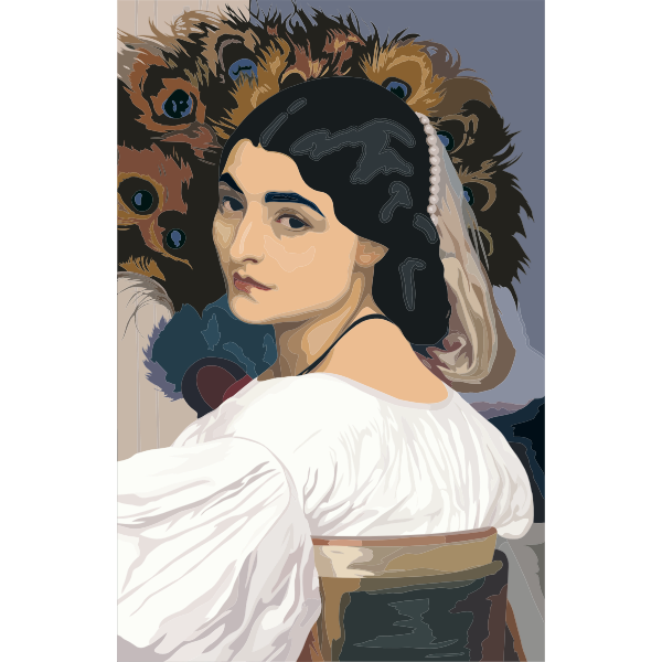 SVG Woman on a famous painting