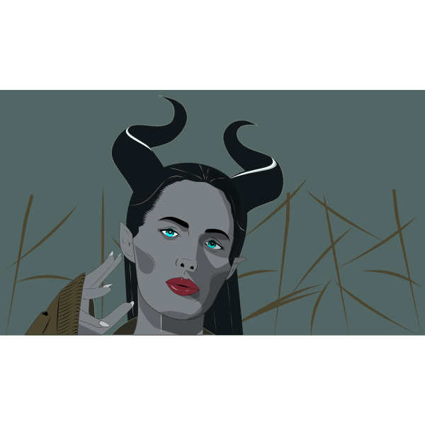 SVG Woman on dark background vector clip art